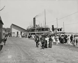 Steamer 'Kirby' landing at Put-in-Bay, Ohio, ca.1904 