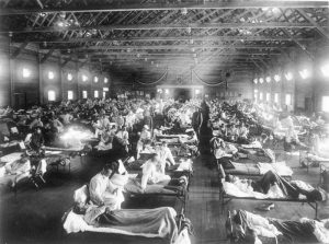 Spanish influenza ward at Camp Funston, Kansas, 1918 