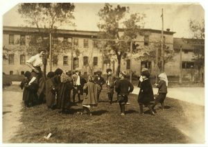 Dallas Cotton Mill, October 1913. The Kindergarten children are the mill workers kids. Location was at Lamar and Corinth street, Dallas Texas. 