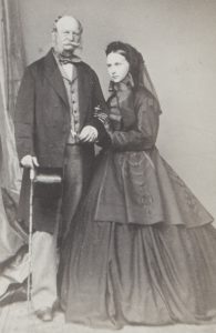 Kaiser Wilhelm 1st with his only daughter, princess Louise, 1860s.