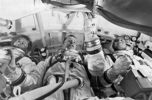 Apollo 1 capsule fire kills Chaffee, White, Grissom in 1967.