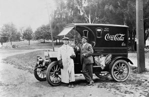 Coca-Cola delivery was revolutionized with mechanized motor trucks, 1910.