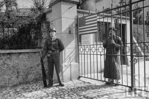 U.S. Marine at Embassy Gate, Nanking (1949)