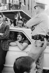 Free Speech Movement, Jack Weinberg sat in a police car for 33 hours, 1964.