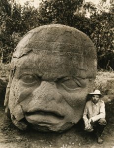 Matthew Stirling, uncovered 11 Olmec heads in Mexico, 1938.