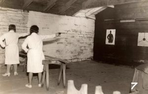 Women learn to shoot in prison on Roosevelt Island, New York, 1932.